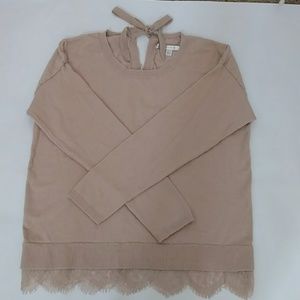 LC Lauren Conrad Lace Hem Sweater. Sz. L